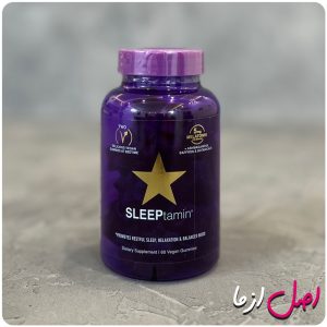 عکس پاستیل اسلیپ تامین بهبود کیفیت خواب اصل آمریکایی 60 عددی Hairtamin Sleeptamin Dietary Supplement 60 Vegan Gummies