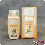عکس ضد آفتاب رنگی فیوژن واتر ایزدین مدل مجیک رنگ لایت اصل اسپانیا Isdin Fotoprotector Fusion Water Magic Light