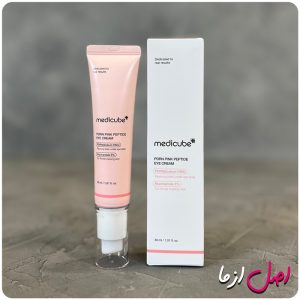 عکس کرم دور چشم PDRN مدی کیوب روشن کننده و ضد چروک 30 میل اصل کره Medicube Pdrn Pnik Peptide Eye Cream 30ml